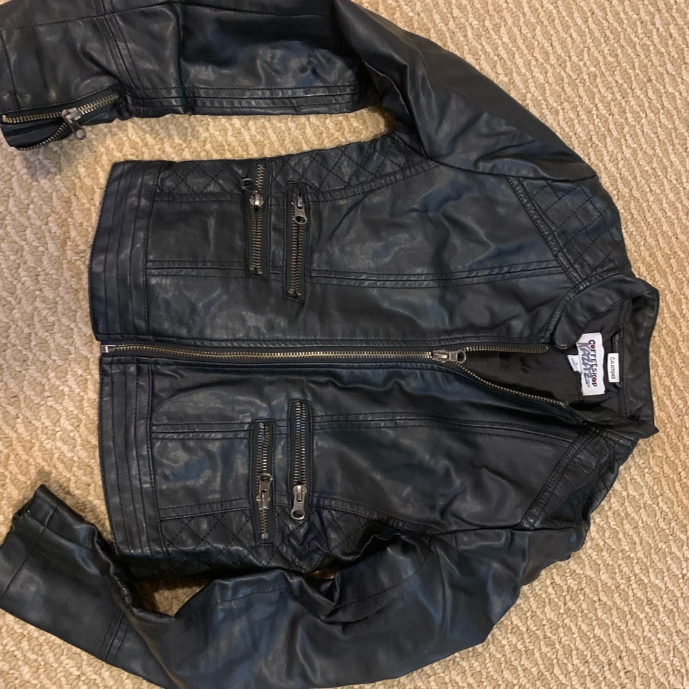 Kids Faux Leather Moto Jacket